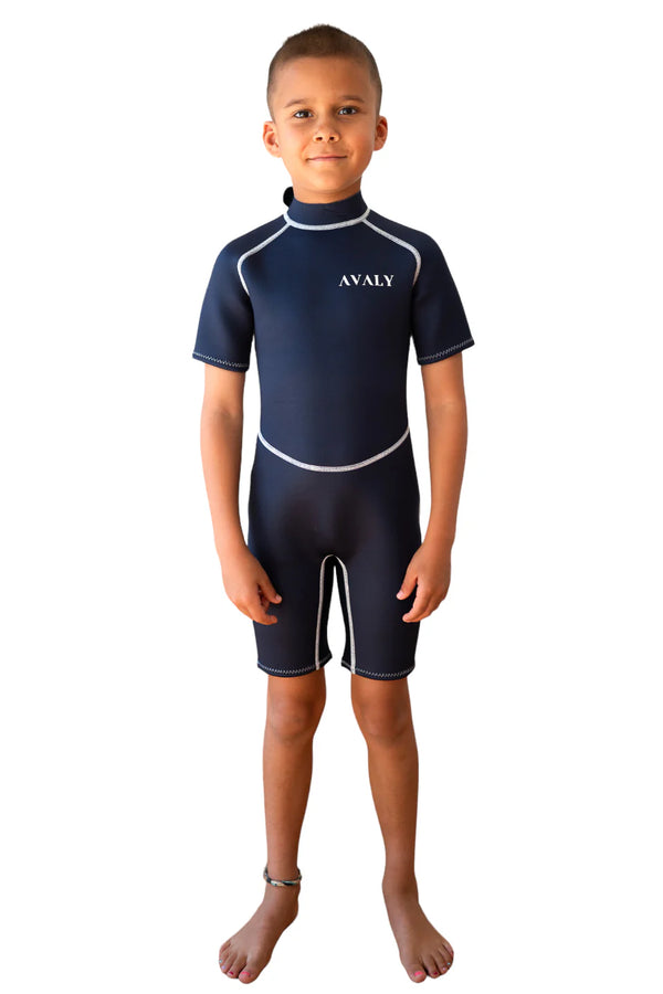Kids Short Wetsuit  in Dark Navy